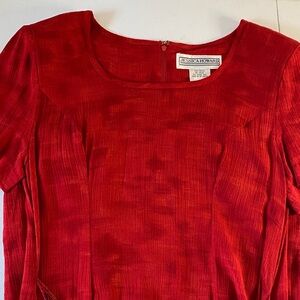 Jessica Howard Vibrant Red Dress 100% Rayon Sz 10